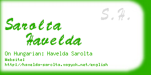 sarolta havelda business card
